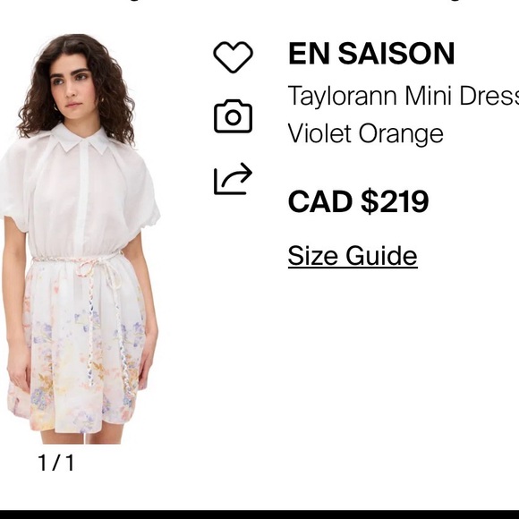 En Saison White Floral Mini Dress - Picture 5 of 7